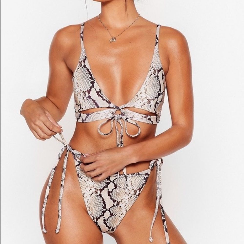 NWT Nasty Gal snake swim suit